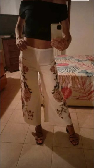 Pantaloni Zara eleganti floreali