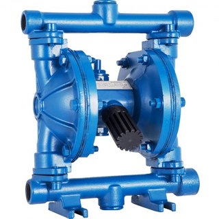 Bomba de Doble Diafragma Operada por Aire, Entrada y Salida de 1/2 pulgada, Cuerpo de Hierro Fundido, 3 GPM y Máx. 90 PSI, Bomba de Transferencia Neumática de Diafragma de Nitrilo para Petróleo, D...