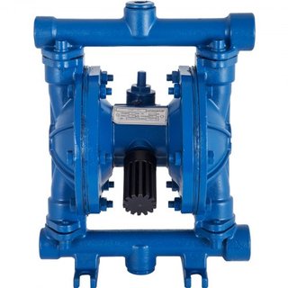Bomba de Doble Diafragma Operada por Aire, Entrada y Salida de 1/2 pulgada, Cuerpo de Hierro Fundido, 3 GPM y Máx. 90 PSI, Bomba de Transferencia Neumática de Diafragma de Nitrilo para Petróleo, D...