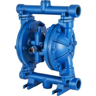 Bomba de Doble Diafragma Operada por Aire, Entrada y Salida de 1/2 pulgada, Cuerpo de Hierro Fundido, 3 GPM y Máx. 90 PSI, Bomba de Transferencia Neumática de Diafragma de Nitrilo para Petróleo, D...