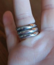 Anello a spirale argentato