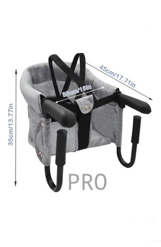 Asiento plegable con gancho para bebé, silla de mesa rápida