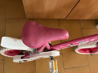 Bicicleta infantil 12 pulgadas rosa y blanca