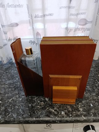 Caja Libro Botellero Vintage Madera y Cristal