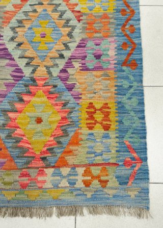 Tappeto Kilim afgano 200x68 cm lana