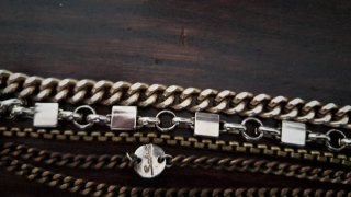 Bracciale multistrato oro e argento