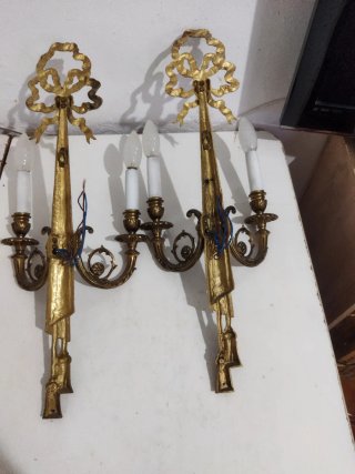 Conjunto clásico Espejo más pareja de apliques