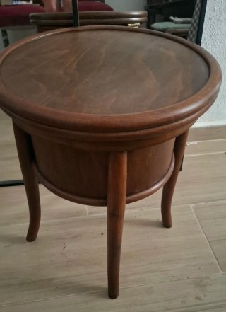Antiguo mueble orinal restaurado madera