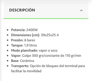 Plancha de vapor Ufesa 2400W