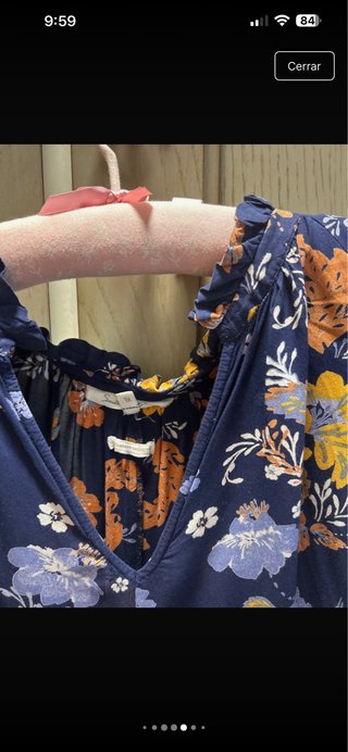 Vestido Southern Cotton floral azul Talla XL