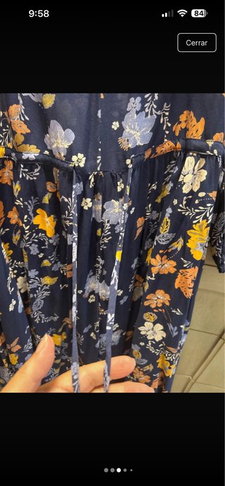 Vestido Southern Cotton floral azul Talla XL