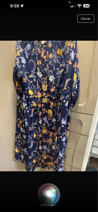Vestido Southern Cotton floral azul Talla XL