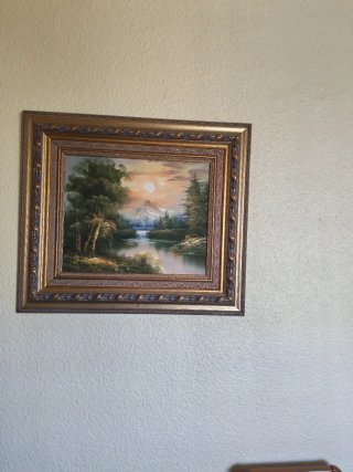Cuadro paisaje dorado