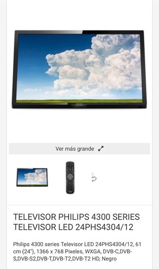 Televisor Philips Negro