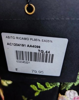 Abito donna nero con fiori