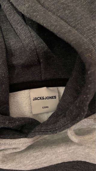 Sudadera Jack&Jones Gris y Negra Talla M