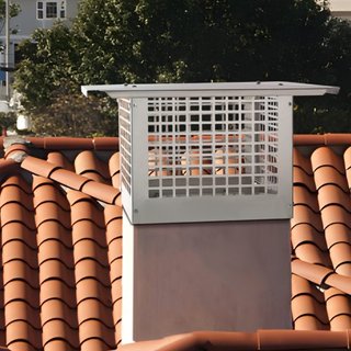 Tapa de Chimenea, 431.8x431.8mm, Cubierta de Chimenea de Acero Inoxidable 304, No Fácilmente Volcable & Accesorios Prácticos & Fácil Instalación, Se Ajusta a Cubiertas de Malla Fuera de Tejas de A...