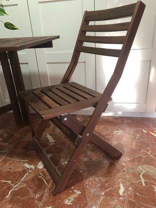Conjunto Mesa + 2 Sillas IKEA ÄPPLARÖ Madera