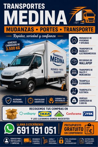 Transportes Medina MUDANZAS PORTES TRANSPORTE