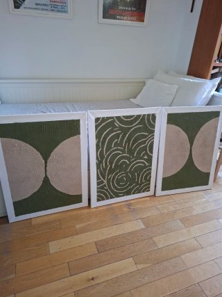 TRES CUADROS MUY GRANDES 60x82cm/TRÍPTICO ZEN