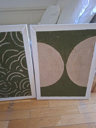 TRES CUADROS MUY GRANDES 60x82cm/TRÍPTICO ZEN