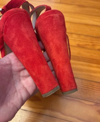Sandalias Zara T39 Rojas