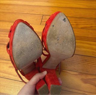 Sandalias Zara T39 Rojas