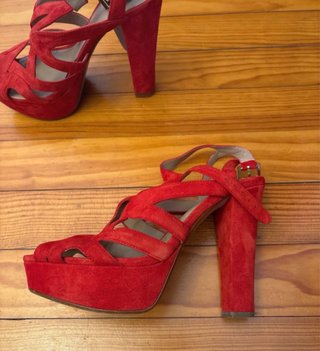 Sandalias Zara T39 Rojas