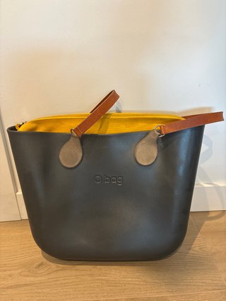 Bolso O bag gris y amarillo