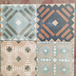 Lote 9 azulejos decorativos geométricos