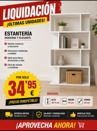 Estantería Moderna Blanca