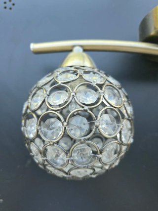 Aplique 2 focos cristal