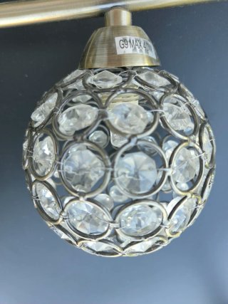Aplique 2 focos cristal