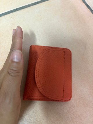 Cartera naranja de piel