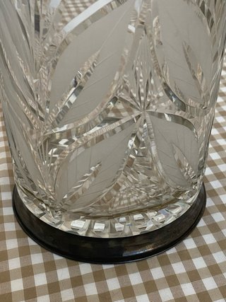 Lote Bar Vintage Cristal y Metal