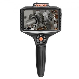 Cámara de Inspección de Triple Lente con Luz, Pantalla IPS de 12.7 cm, Borescopio Industrial, Zoom 8X, Pantalla Dividida 1080P HD, Cámara de Alcance con 10 Luces LED para Automoción, Fontanería (5m)