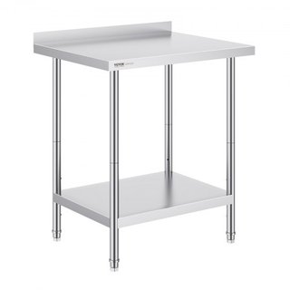 Tavolo da Lavoro in Acciaio Inox 24 x 30 x 36 Pollici, Tavolo Preparazione Alimenti Commerciale, Tavolo da Lavoro Pesante, Tavolo da Lavoro in Metallo Regolabile per Ristorante