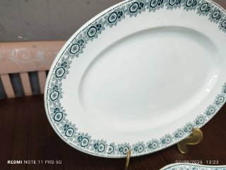 2 Fuentes Porcelana Francesa Azul/Blanco