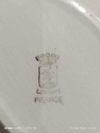 2 Fuentes Porcelana Francesa Azul/Blanco