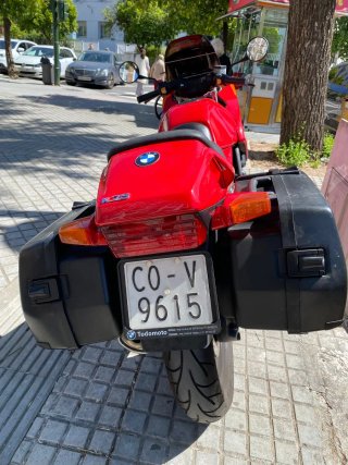 BMW K75S Roja con maletas, perfecto estado
