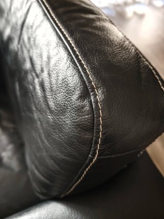 Sofá 3 plazas + sillón piel negro