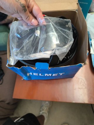 Casco estilo retro marrón