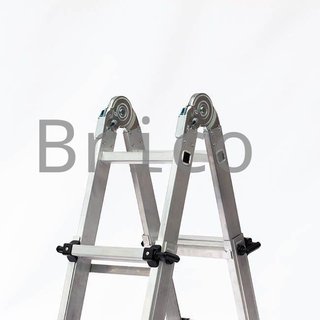Escalera Telescópica Articulada Aluminio 3+3 Pestaña