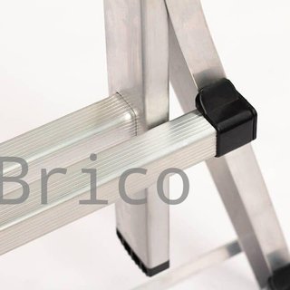 Escalera Telescópica Articulada Aluminio 3+3 Pestaña