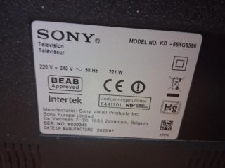 Televisor Sony Negro y Multicolor