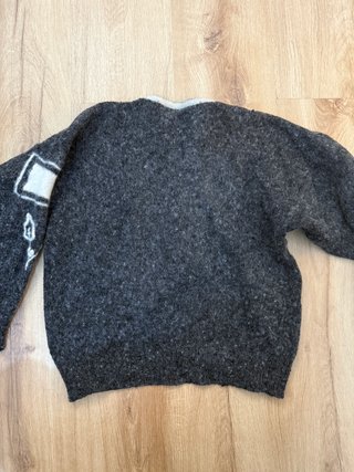 Jersey estampado geométrico lana y mohair -Vintage