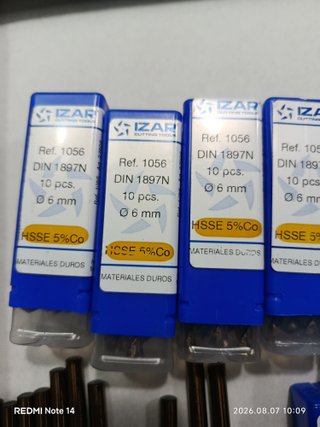 Lote Brocas IZAR HSS 5%Co DIN 1897N 6mm