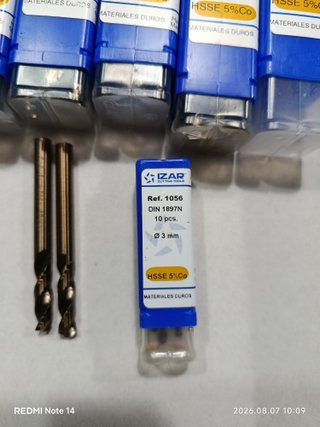 Lote Brocas IZAR HSS 5%Co DIN 1897N 6mm