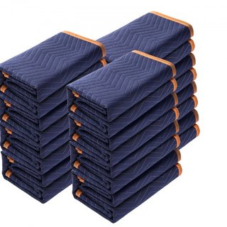 Coperte per Trasloco, 203.2 x 182.9 cm, Peso 15.9 kg/dz, 12 Pacchetti, Coperta da Imballo Professionale in Tessuto Non Tessuto e Cotone Riciclato, Cuscini per Trasloco ad Alta Resistenza per Protezione...