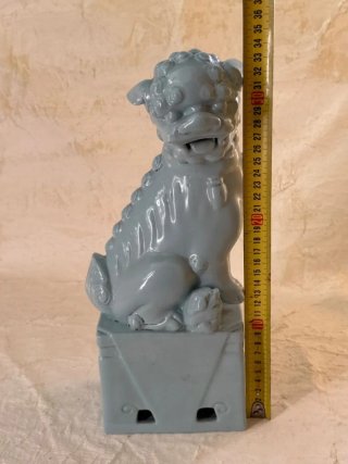 Perro Foo Hembra Porcelana Española Vintage 34cm